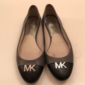 Michael Kors Cap Toe Flats - 8M Leather